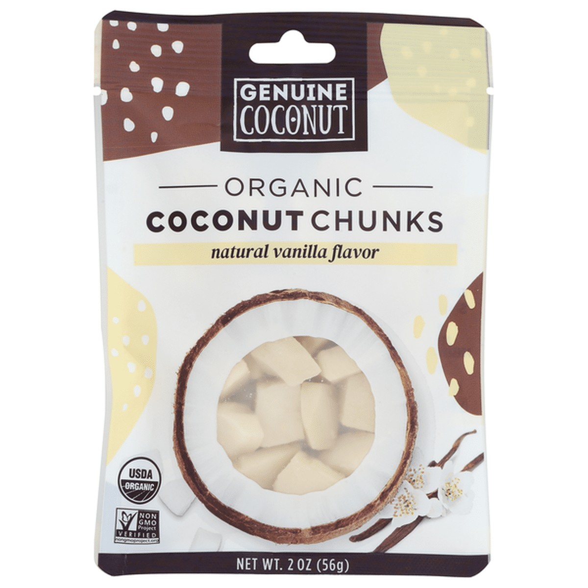 Genuine Coconut Organic Coconut Chunks Vanilla 2 Oz Delivery Or