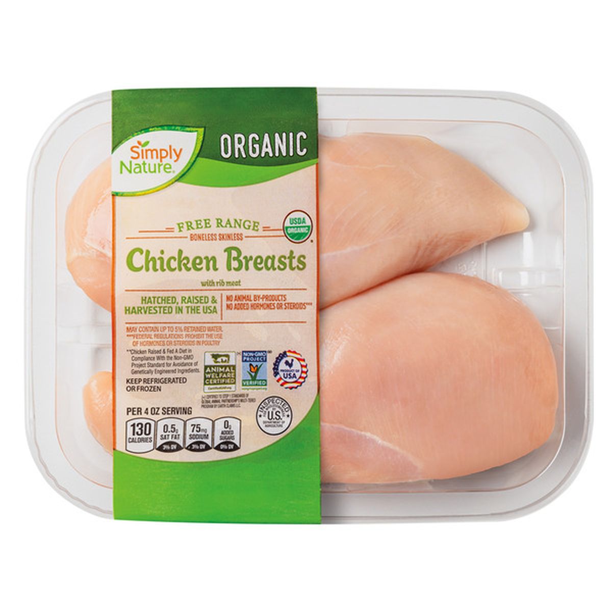 Simply Nature Fresh Organic Chicken Breasts (per lb) Delivery or Pickup  Near Me - Instacart