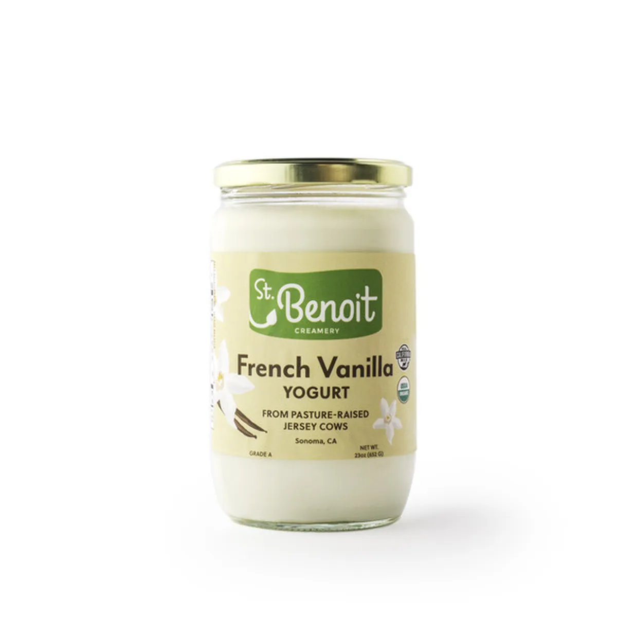 St. Benoit Creamery French Vanilla Yogurt, Organic, A2, Pasture Raised