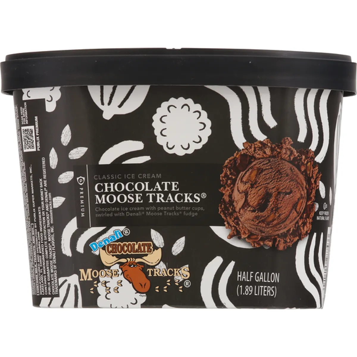 Publix Ice Cream Classic Chocolate Moose Tracks 0 5 Gal Delivery Or