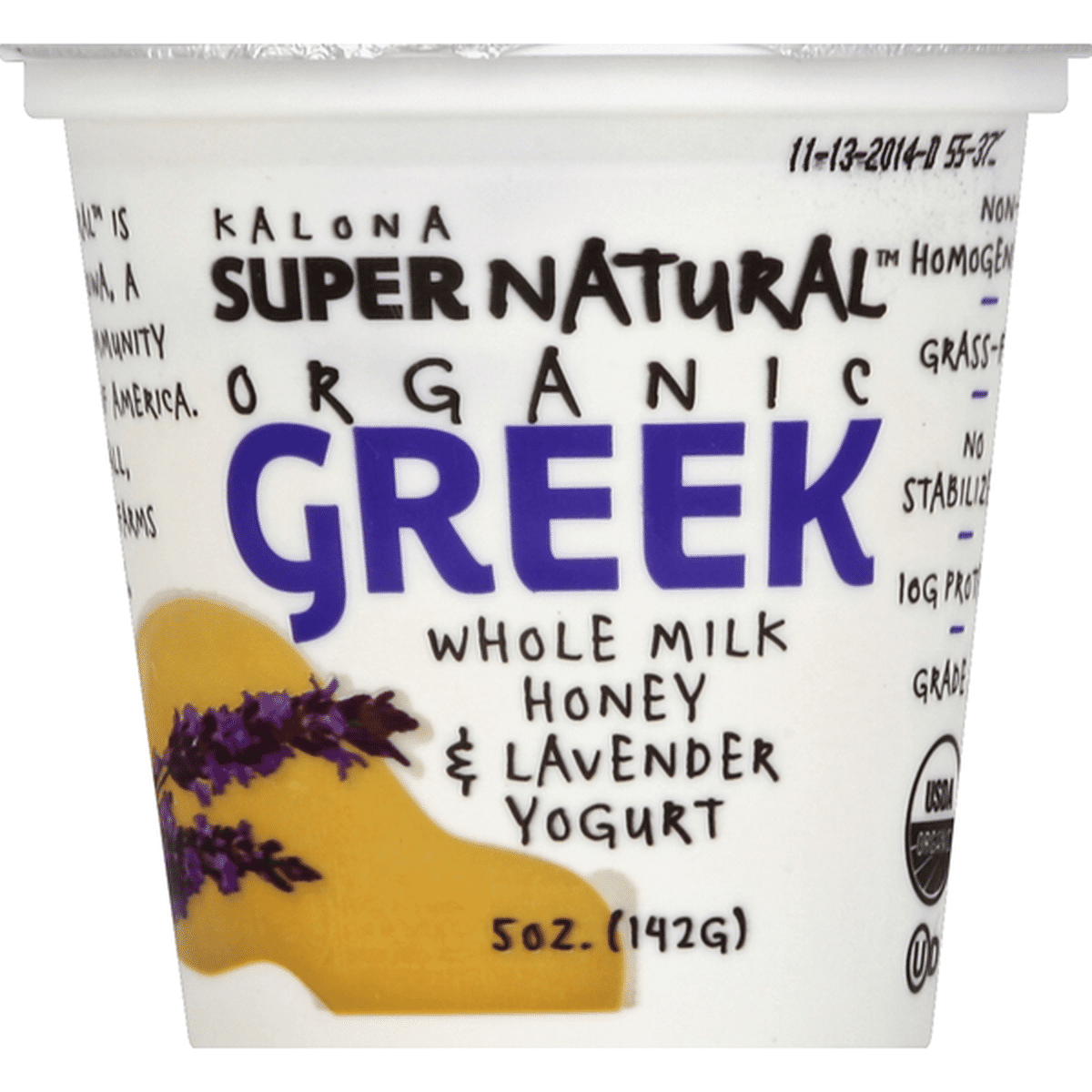 Kalona Supernatural Yogurt Organic Greek Whole Milk Honey And Lavender 5 Oz Delivery Or 5960