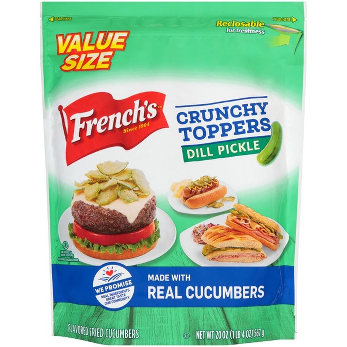 Frenchs® Value Size Dill Pickle Crunchy Toppers 20 Oz Delivery Or Pickup Near Me Instacart 