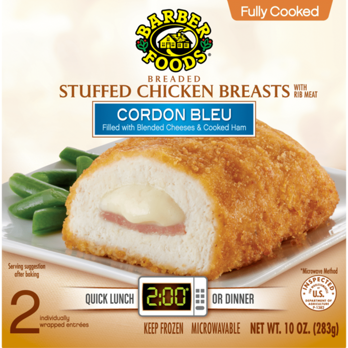 Barber Foods Stuffed Chicken Breasts Cordon Bleu Fully Cooked Count