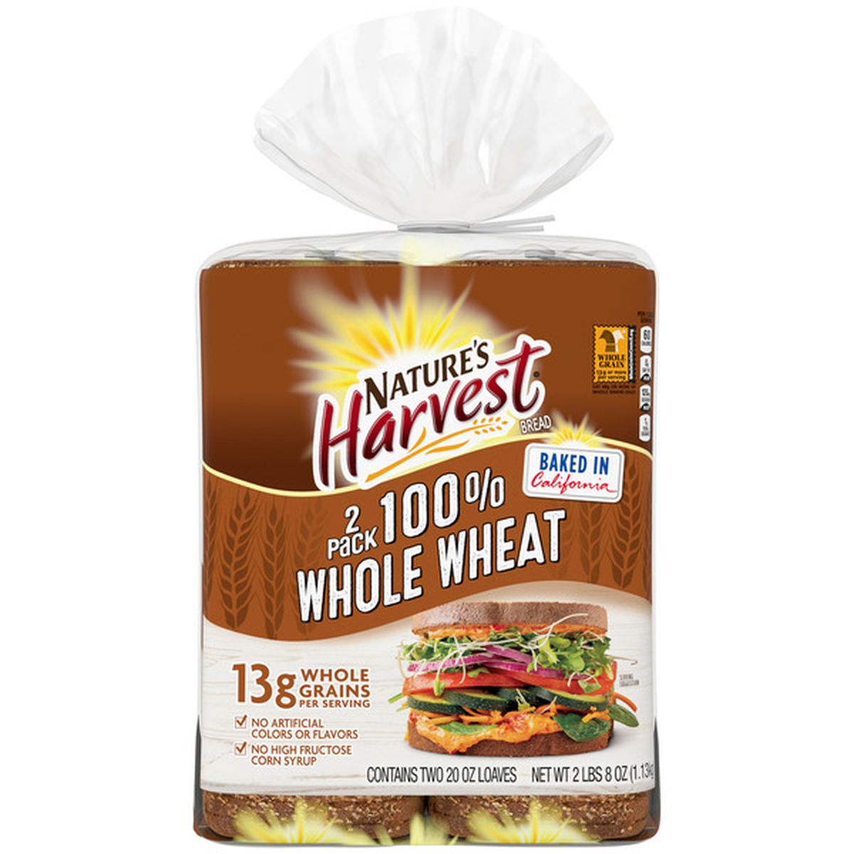 Nature's Harvest Stoneground 100% Whole Wheat Bread (20 oz) Delivery or ...