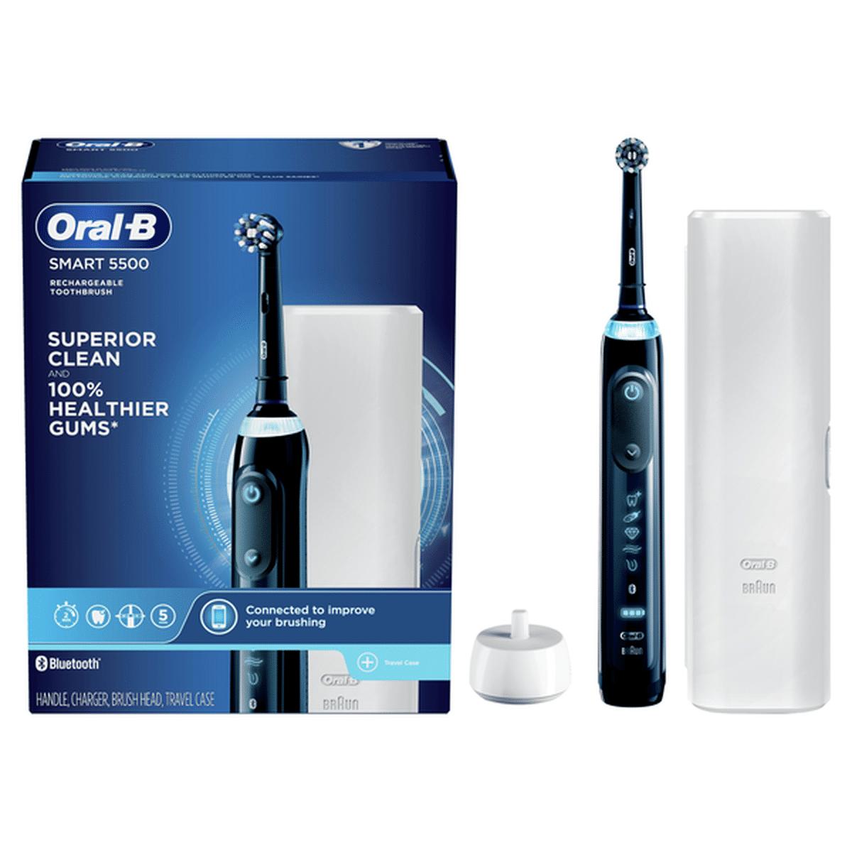 Oral-B Smart 5500 Electric Rechargeable Toothbrush, Black (1 ct ...