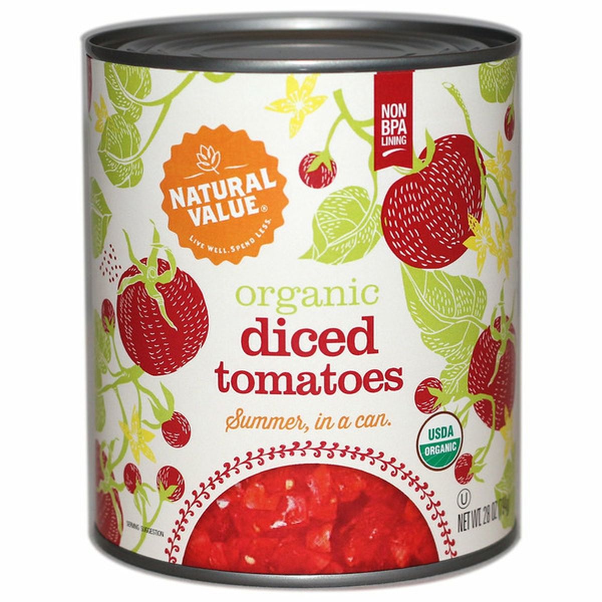 Natural Value Organic Diced Tomatoes In Juice Can (28 oz) Delivery or ...