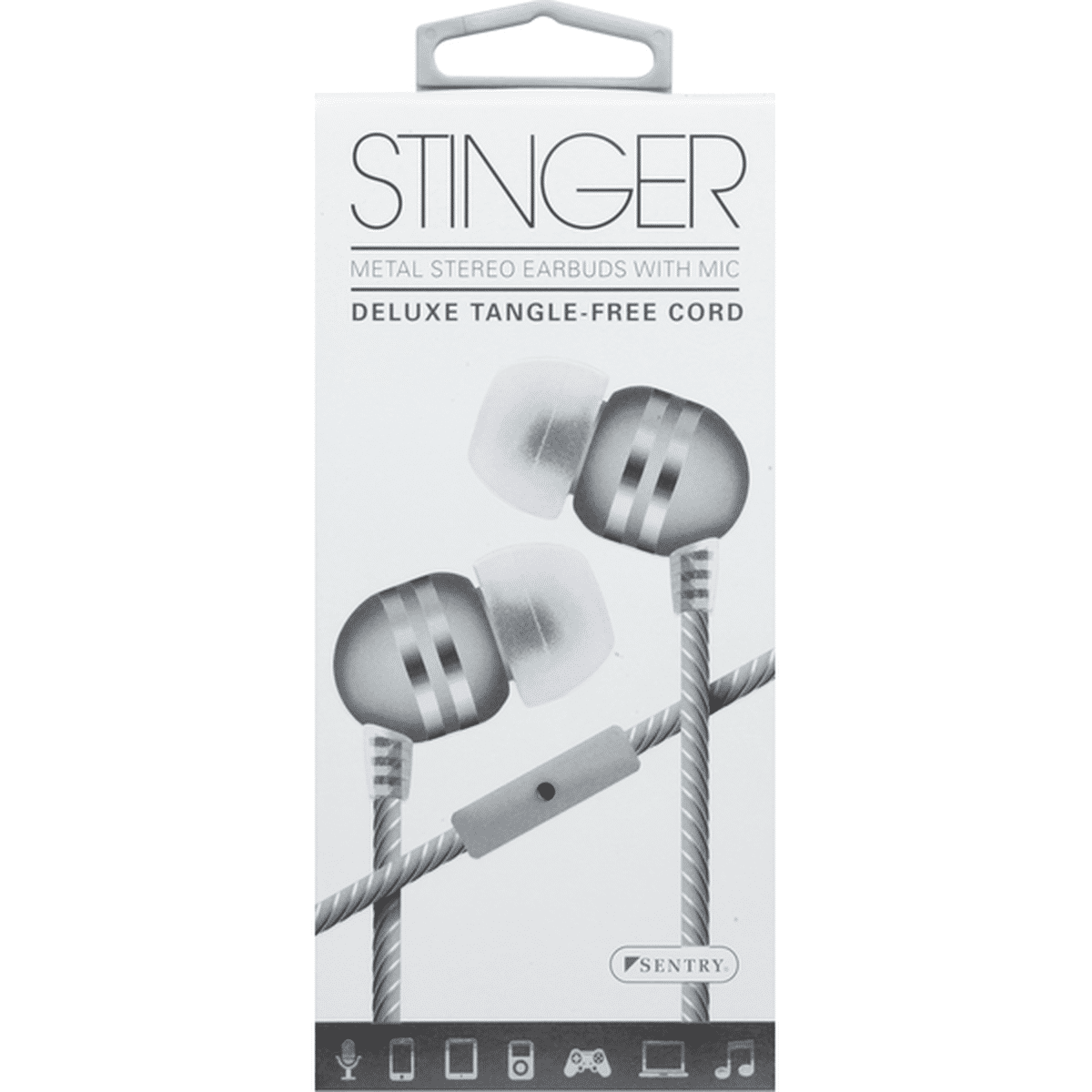 Sentry Earbuds With Mic Metal Stereo Deluxe Tangle Free Cord 1 Each Delivery Or Pickup Near 0342