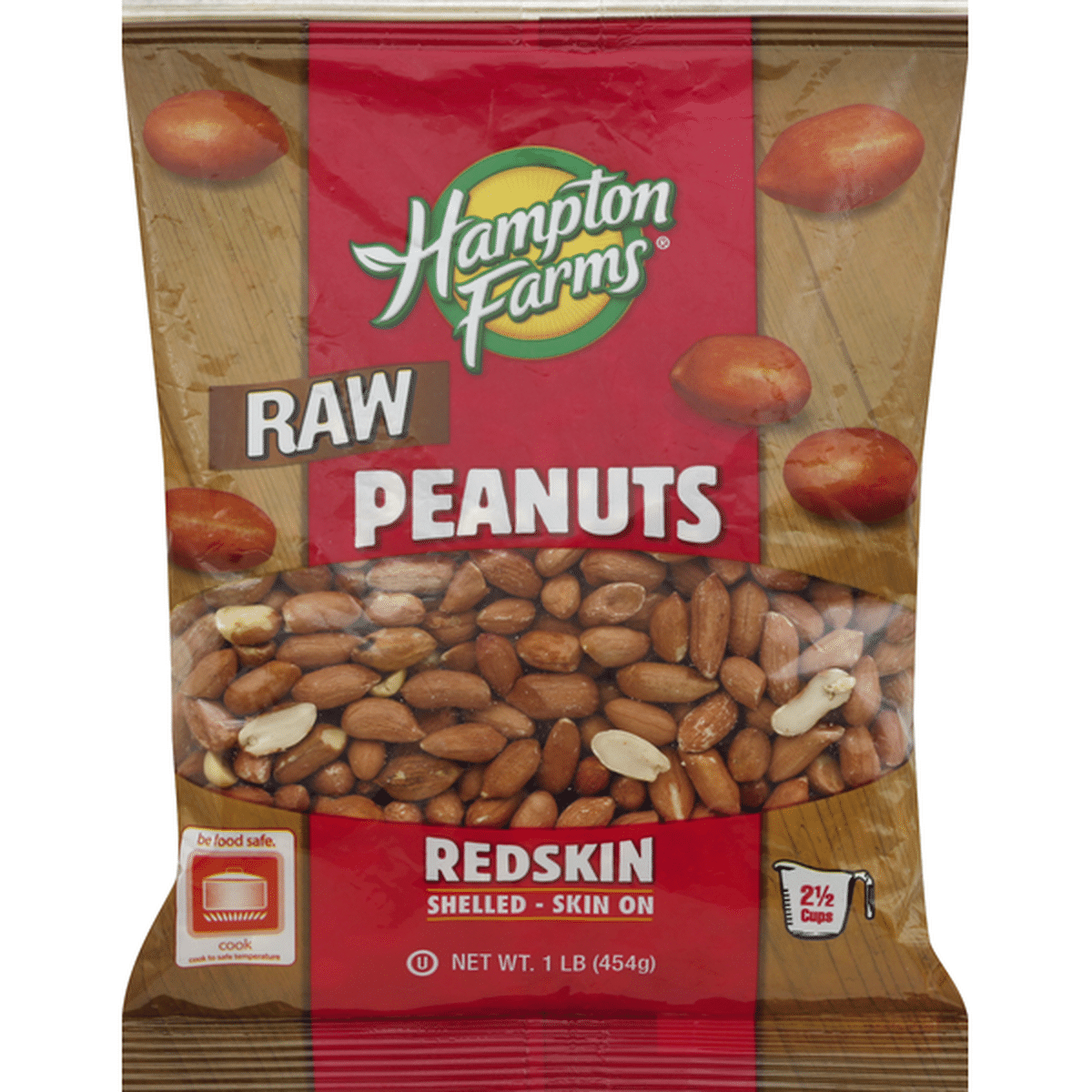 Hampton Farms Raw Peanuts, Redskin, Shelled-Skin On (1 lb) Delivery or