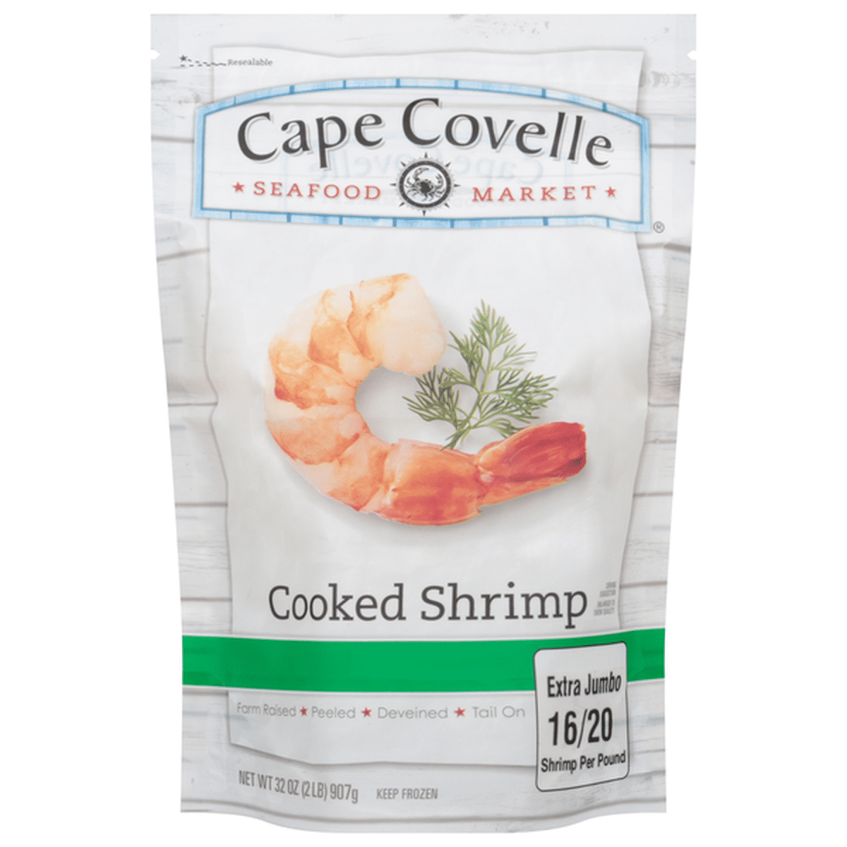 Cape Covelle Seafood Market Shrimp Cooked Extra Jumbo 32 Oz