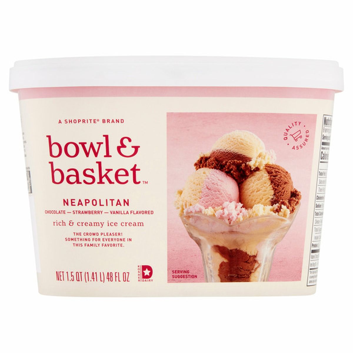 Bowl And Basket Ice Cream Neapolitan 1 5 Qt Delivery Or Pickup Near Me