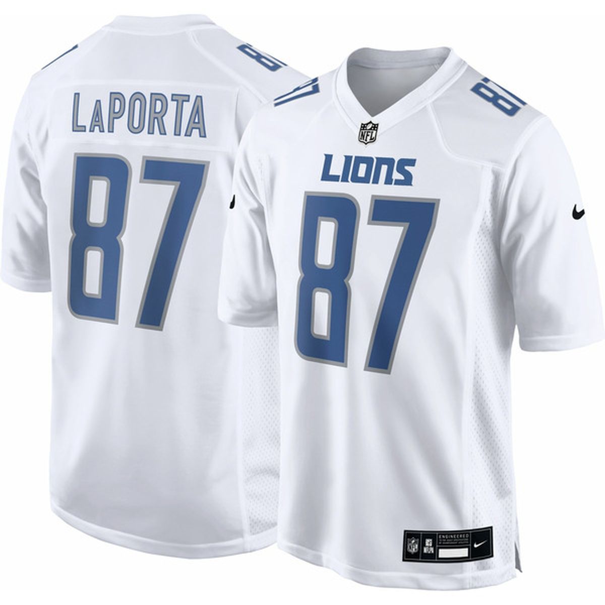 Nike Men's Detroit Lions Sam LaPorta #87 Fashion Game Jersey - White (1 ...