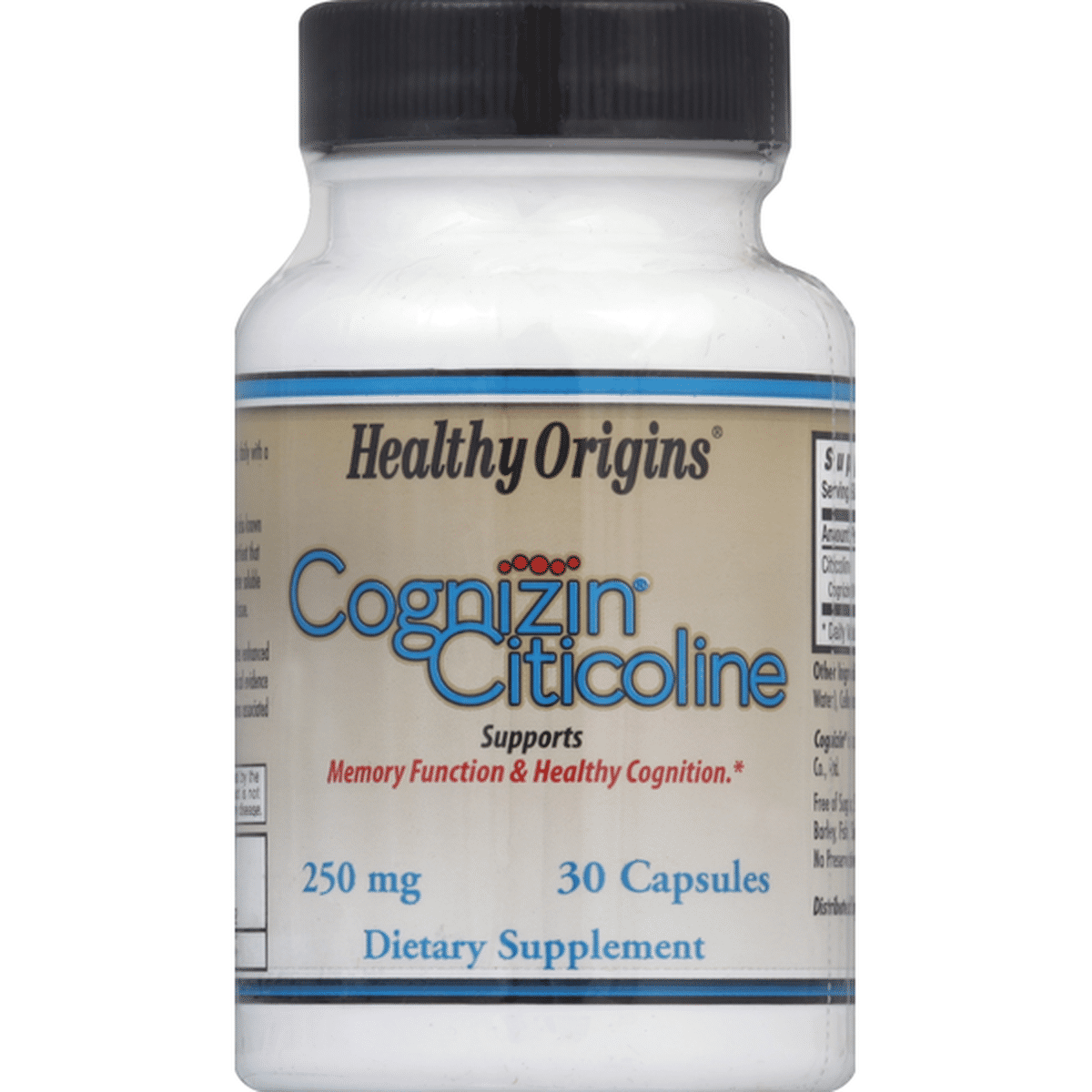 Healthy Origins Cognizin Citicoline 250 Mg Capsules 30 Each