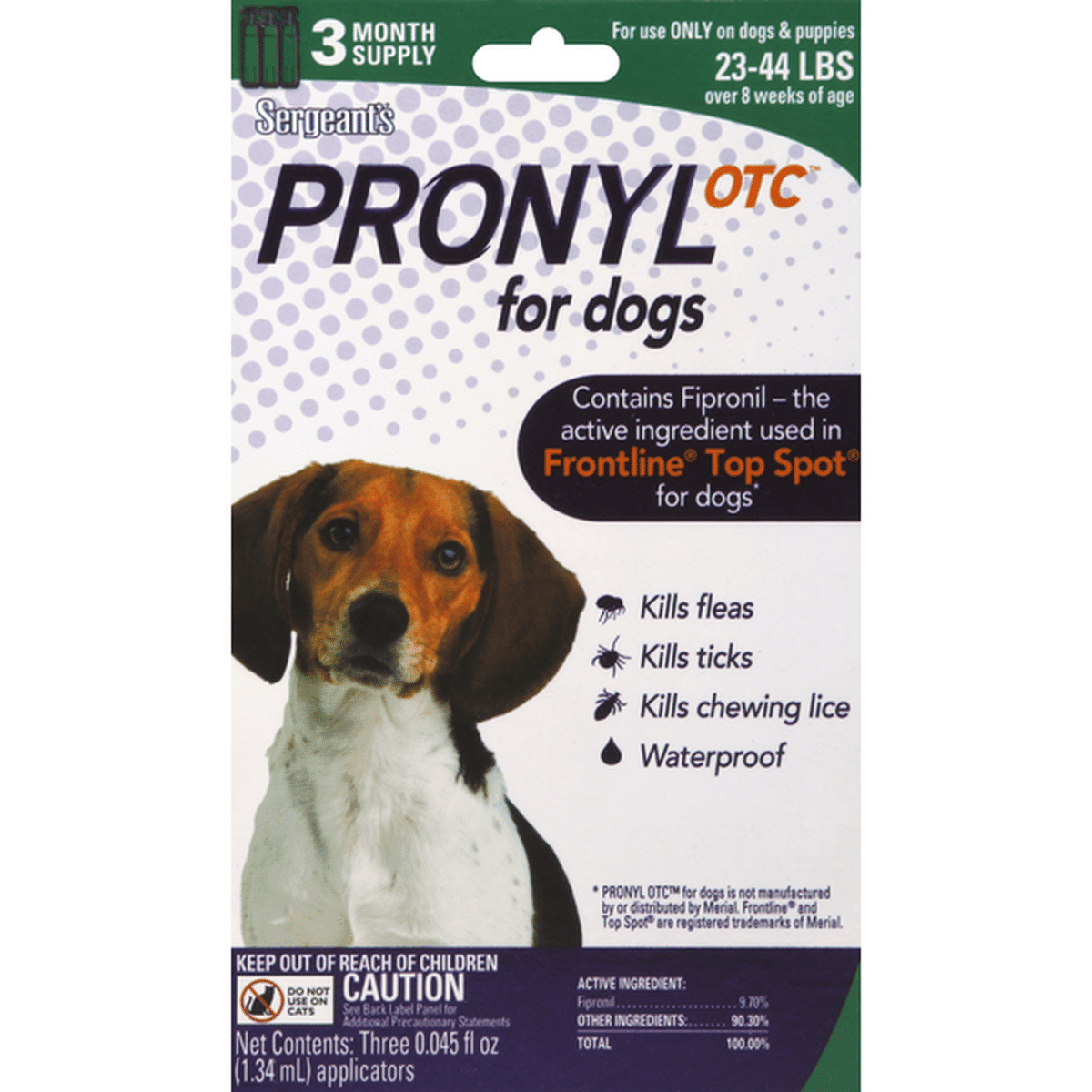 Sergeant's Pronyl OTC, for Dogs (23-44 lbs) (3 each) Delivery or Pickup ...