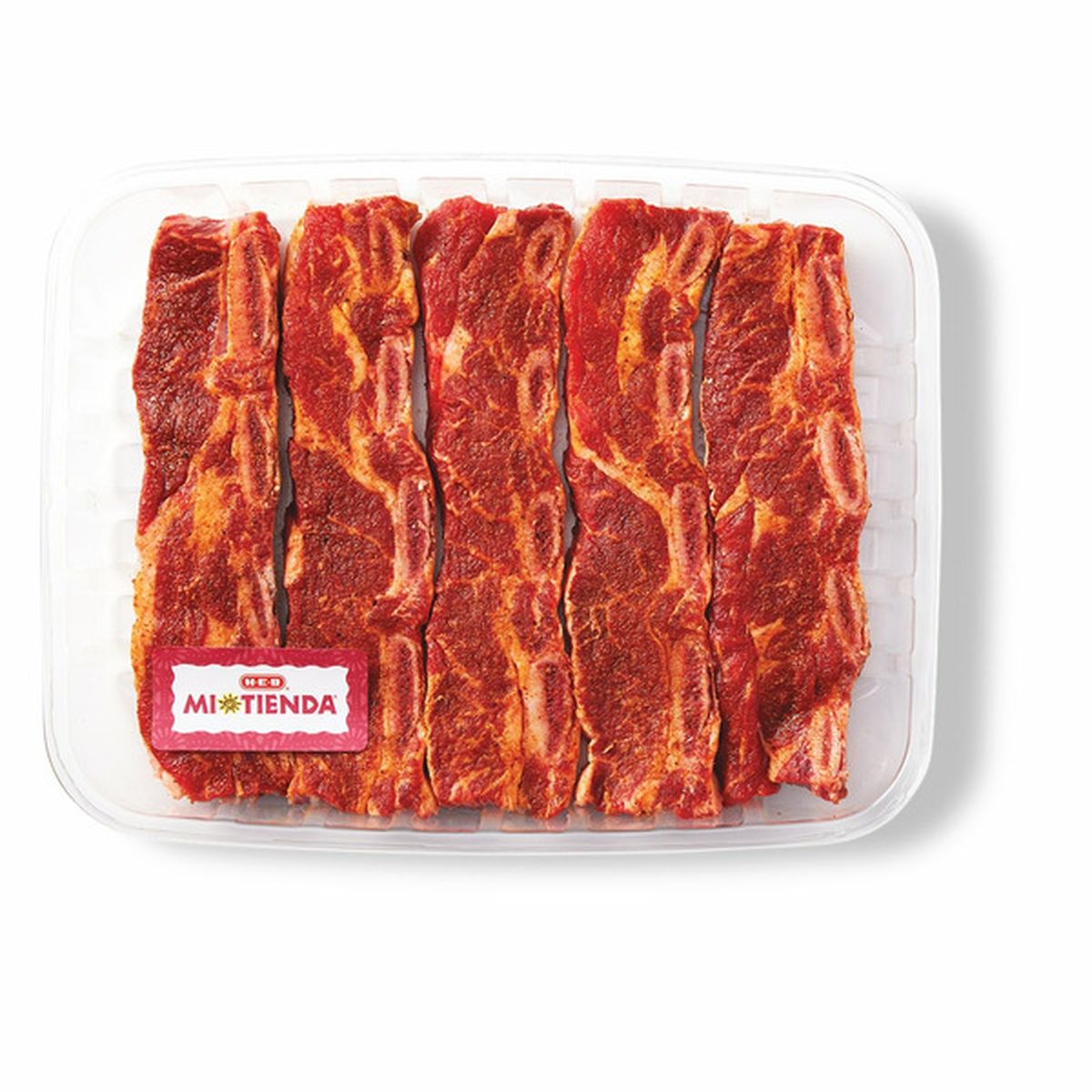 H‑e‑b Mi Tienda All Purpose Seasoned Beef Flanken Ribs Value Pack 1 Each Delivery Or Pickup 6480