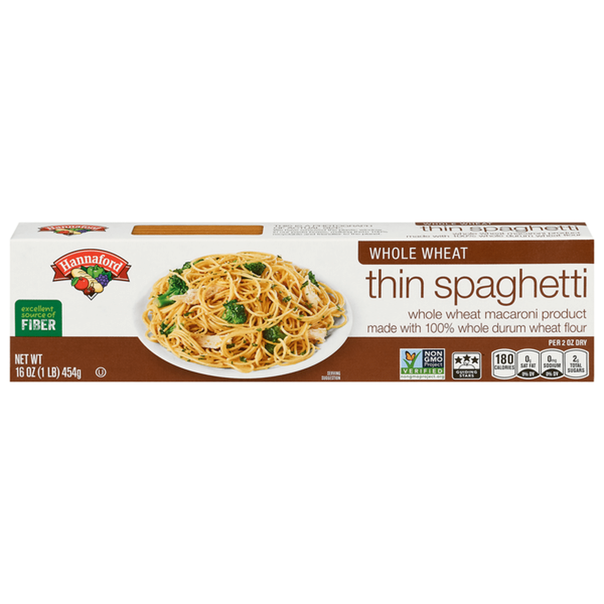 Hannaford Spaghetti, Whole Wheat, Thin (16 oz) Delivery or Pickup Near ...