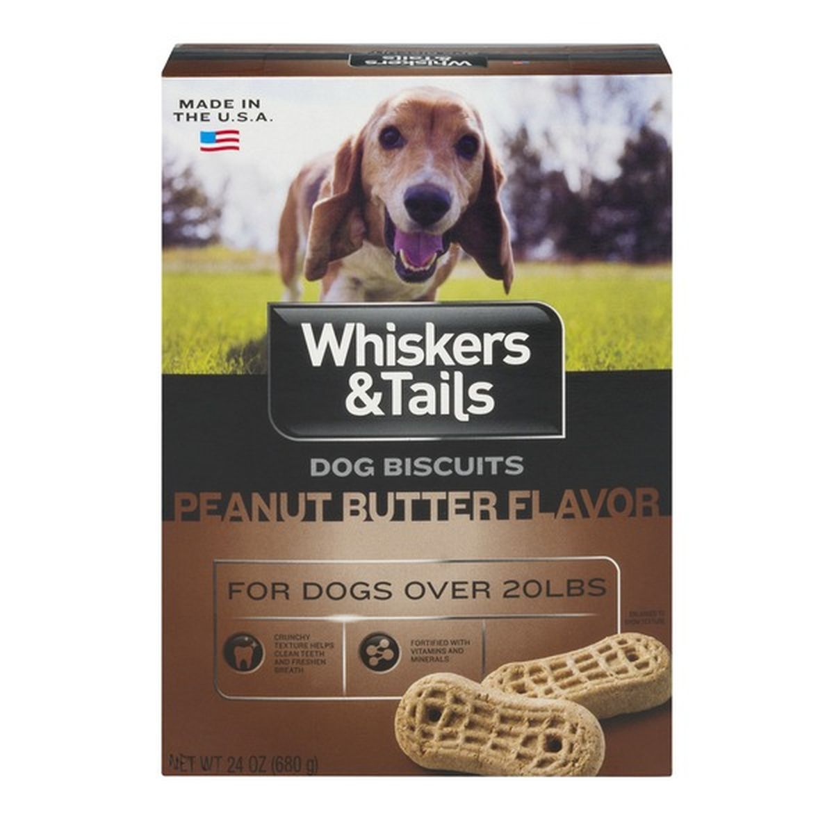 Whiskers Tails Dog Biscuits Peanut Butter Flavor 24 oz