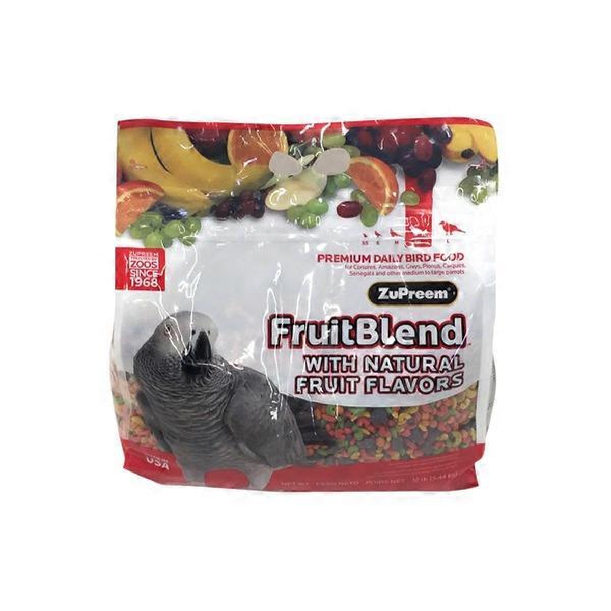 ZuPreem AvianMaintenance FruitBlend Flavor Diet Parrots & Conures (12