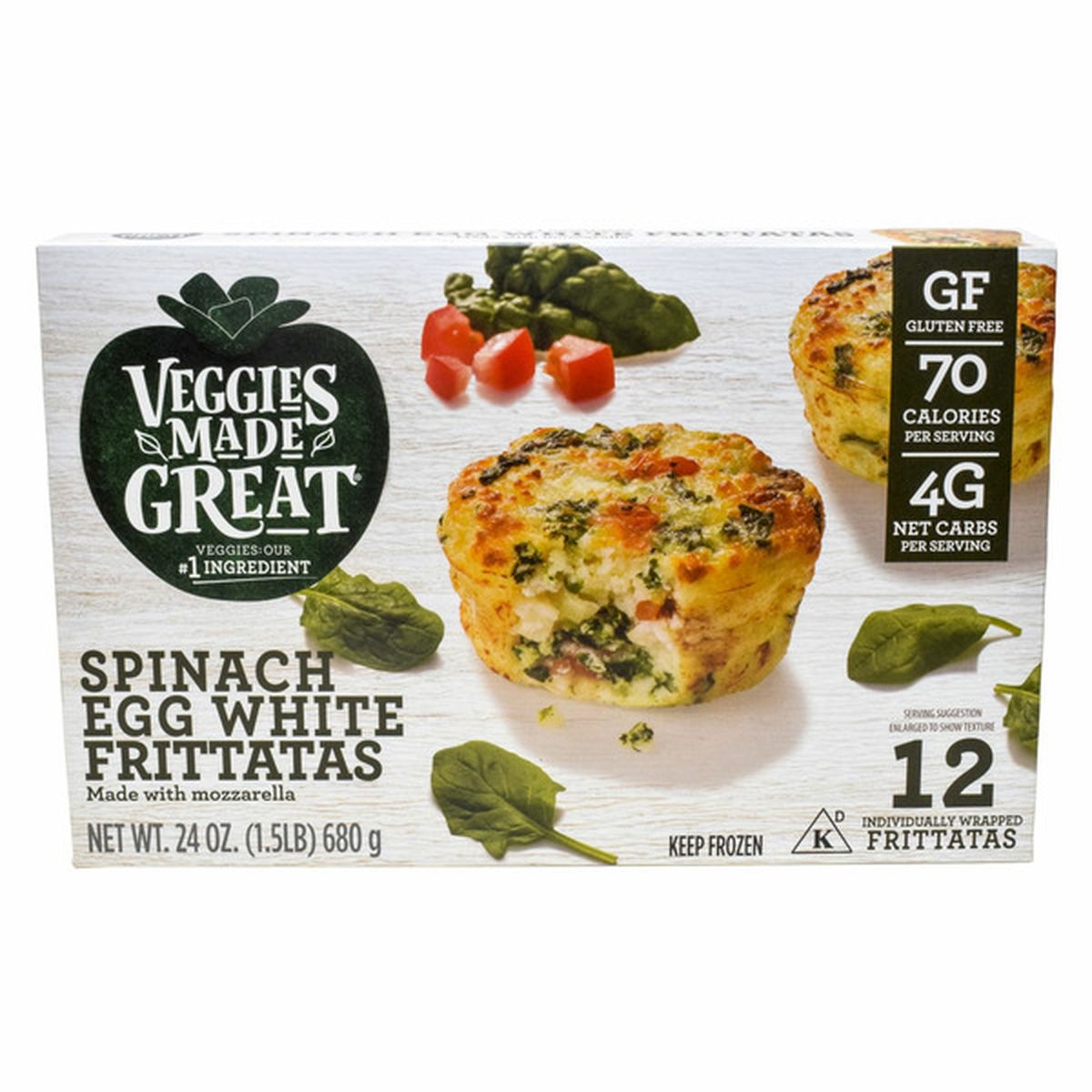 Veggies Made Great Spinach Egg White Frittatas (24 oz) Delivery or ...