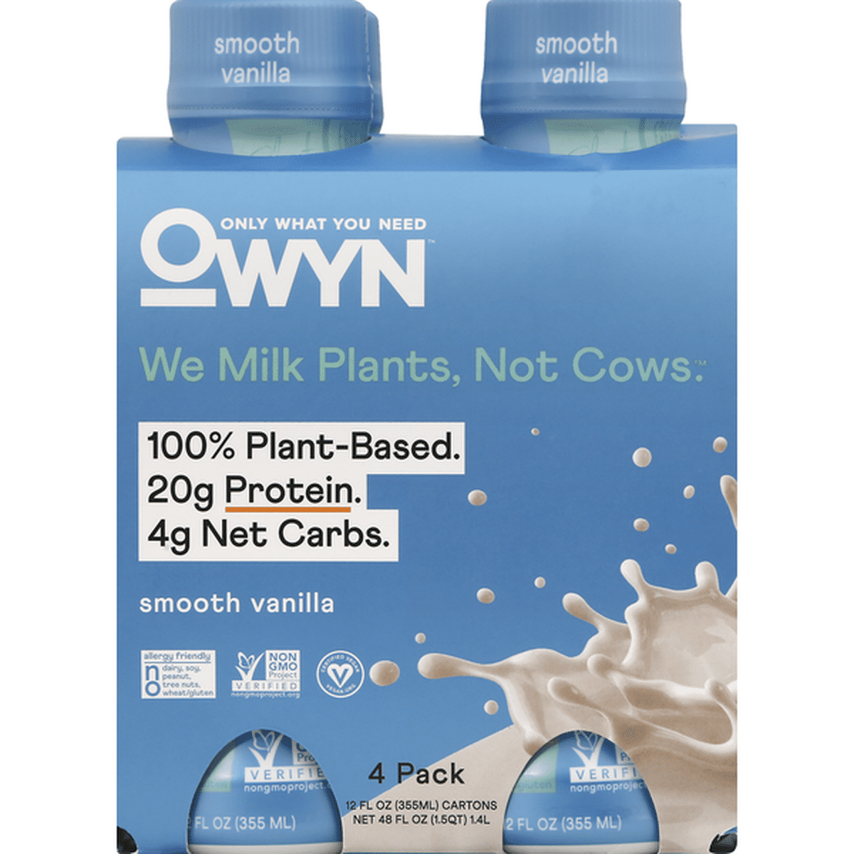 OWYN Protein Drink, Smooth Vanilla, 4 Pack (12 fl oz) Delivery or ...