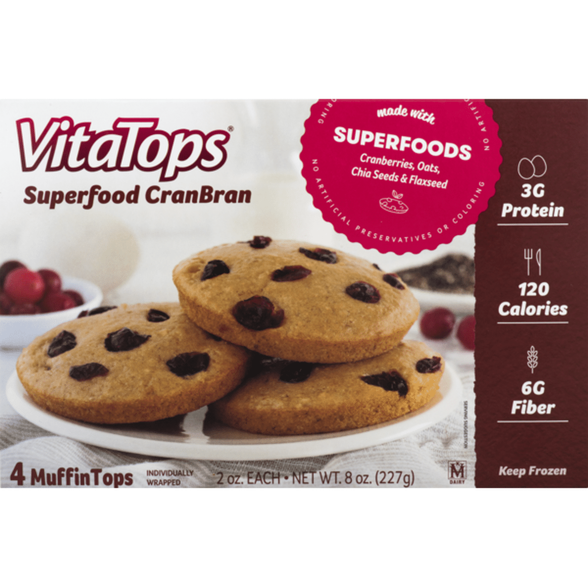 VitaTops Superfood CranBran Muffin Tops - 4 CT (2 Oz) Delivery Or ...