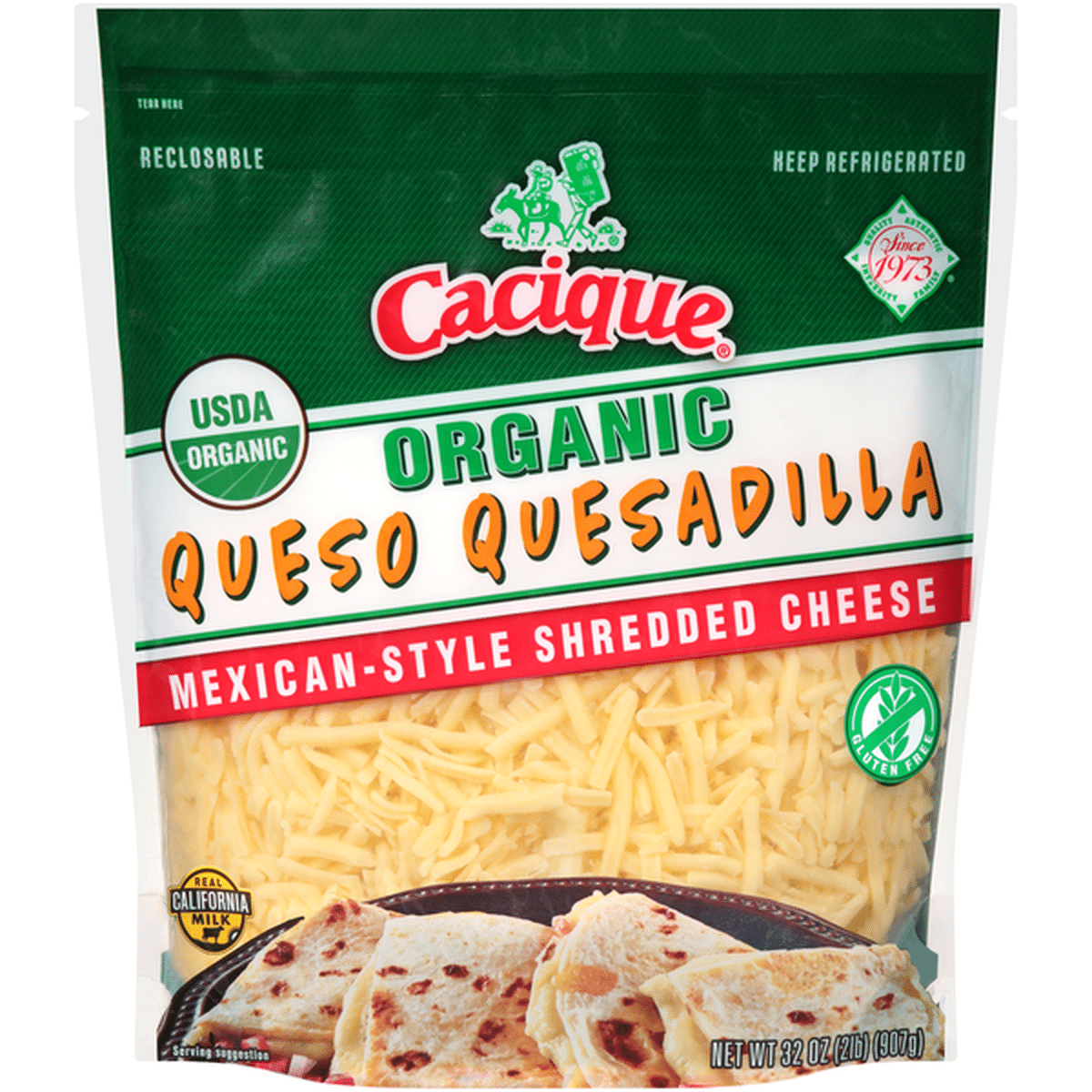 Cacique Organic Queso Quesadilla Mexican-Style Shredded Cheese (32 oz ...