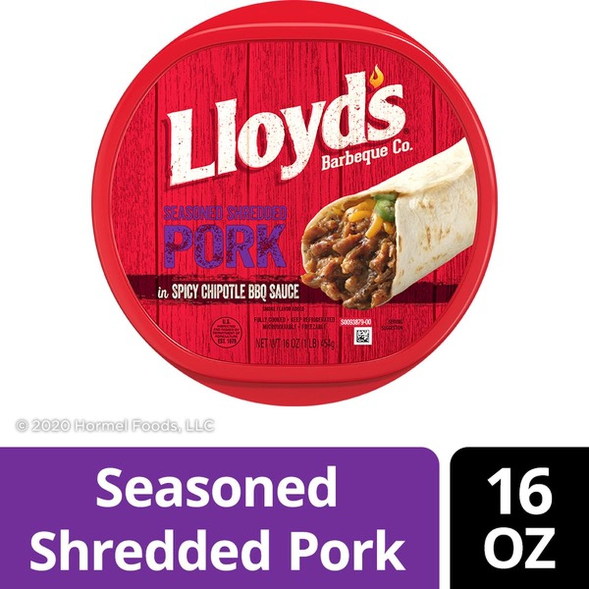 LLOYD'S Seasoned & Shredded Pork In Spicy Chipotle Barbecue Sauce (16 ...