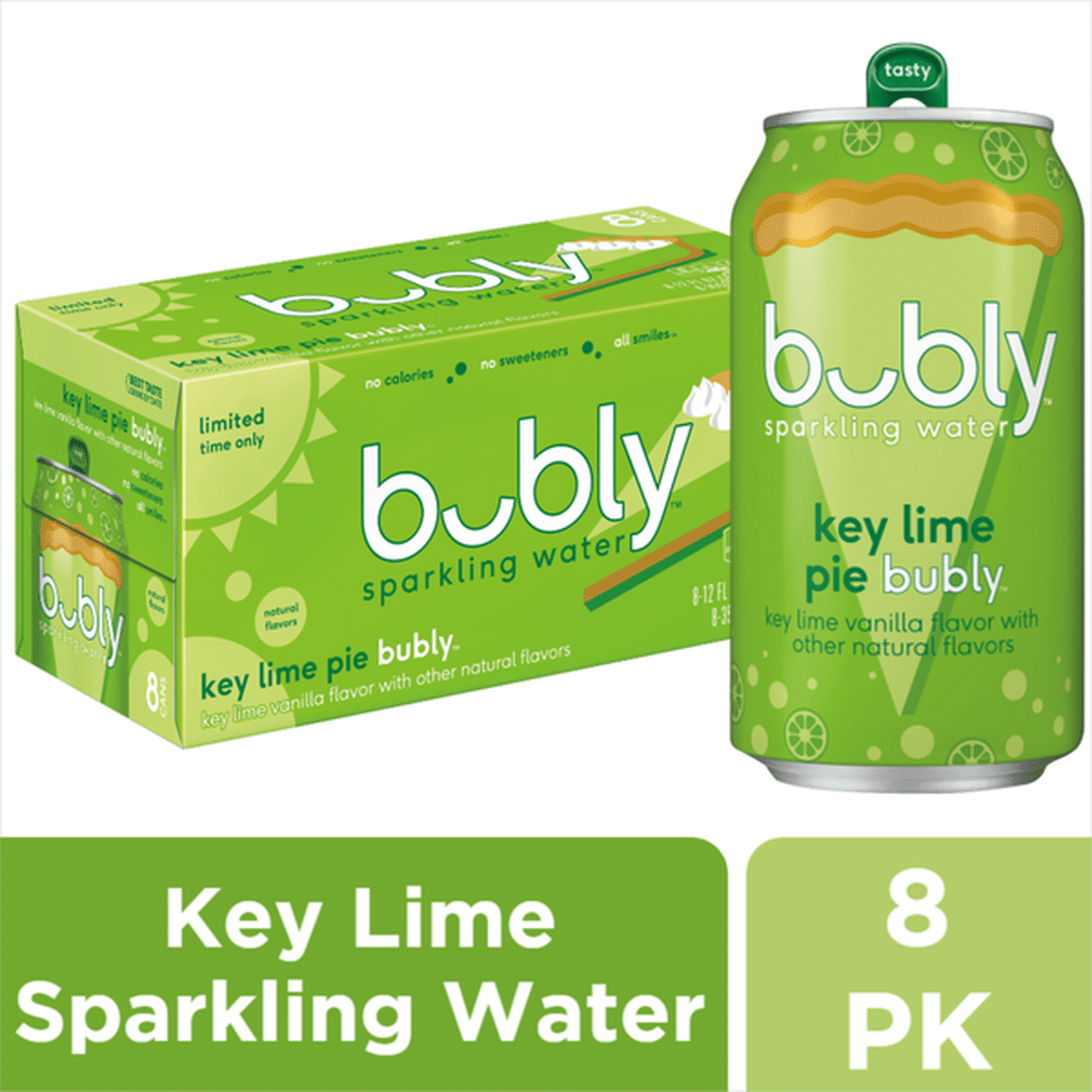 Bubly Bounce Sparkling Water, Key Lime Pie, 8 Cans (12 fl oz) Delivery or  Pickup Near Me - Instacart