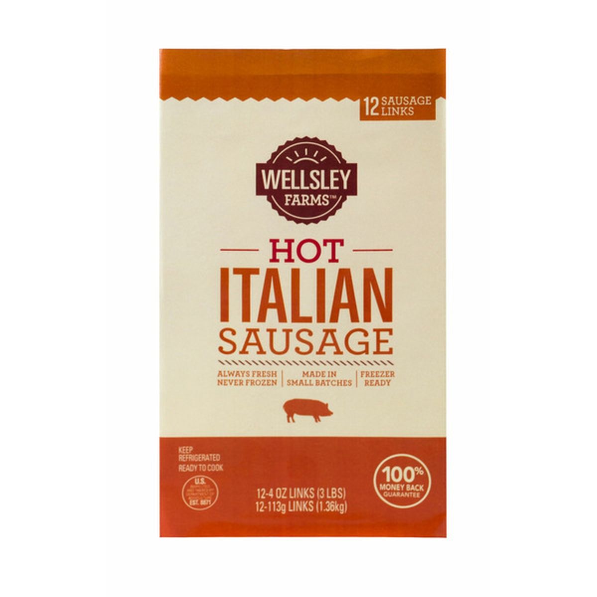 Wellsley Farms Hot Italian Sausage 3 Lb Delivery Or Pickup Near Me Instacart