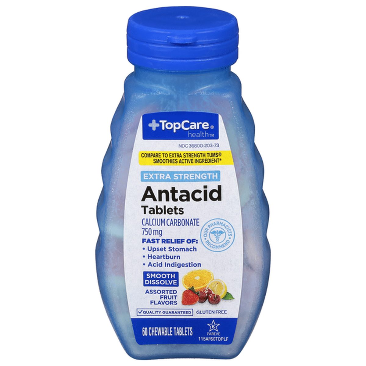 TopCare Antacid Extra Strength 750 Mg Chewable Tablets Assorted