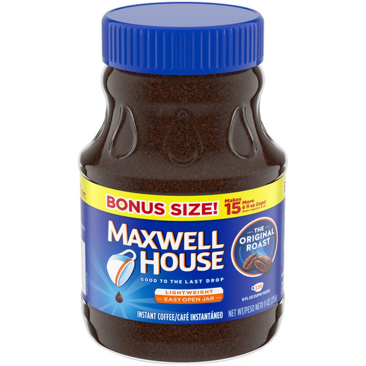 Maxwell House Original Roast Ground Instant Coffee, Caffeinated (9 Oz ...