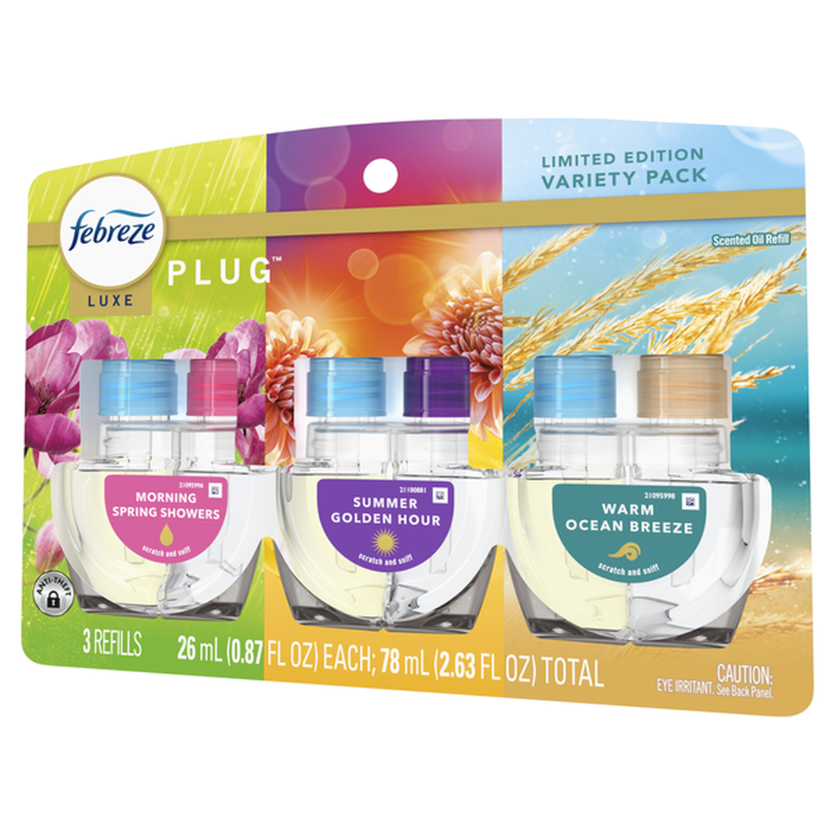 Febreze Plug In Air Freshener Scented Oil Refill Premium Spring Mix (3 ...