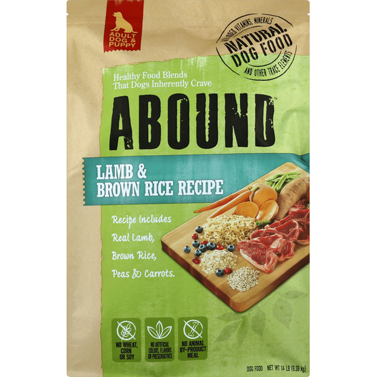 Abound Dog Food Lamb Brown Rice Recipe Adult Dog Puppy 14