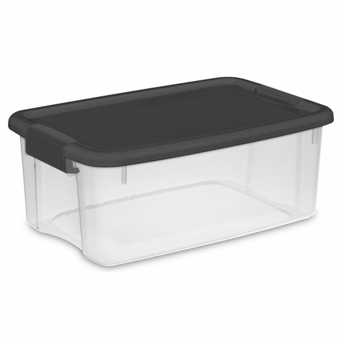 Sterilite Ultra Clear Latch Box With Flat Base, Lid & Latches - Gray ...