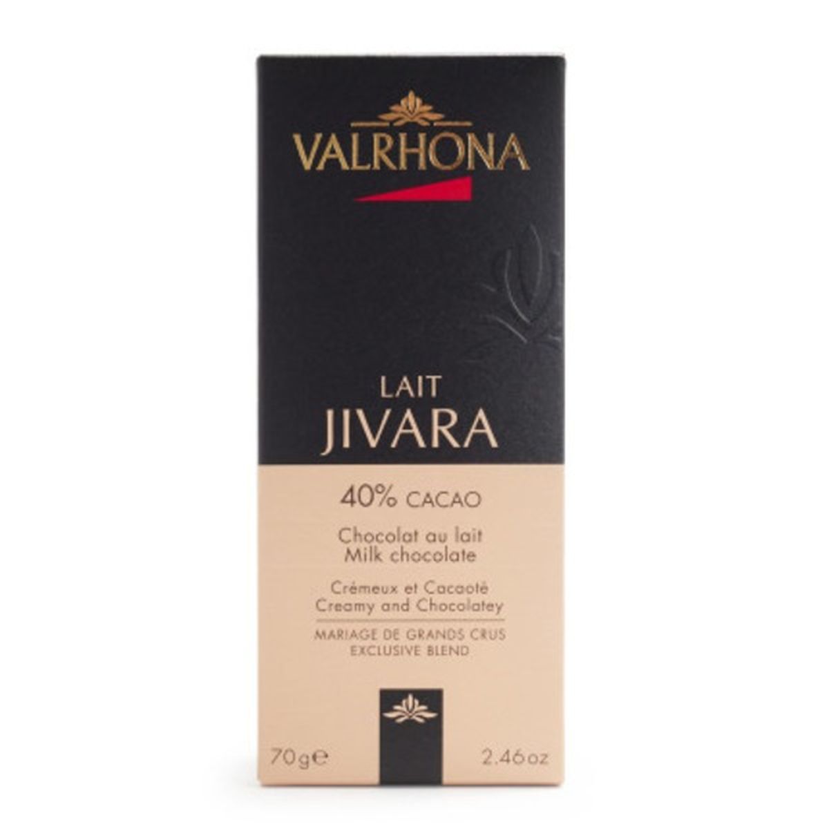 Valrhona Lait Jivara Cacao Milk Chocolate Tasting Bar Oz