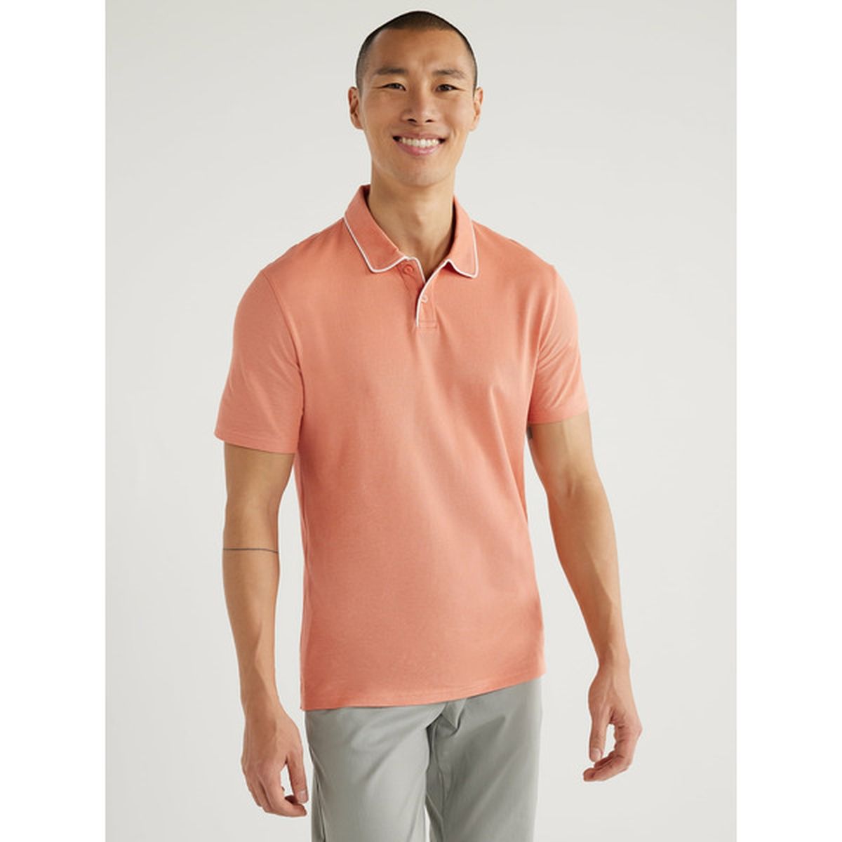 Free Assembly Polo De Piqu Oxford Con Cinta Para Hombre Con Manga Corta