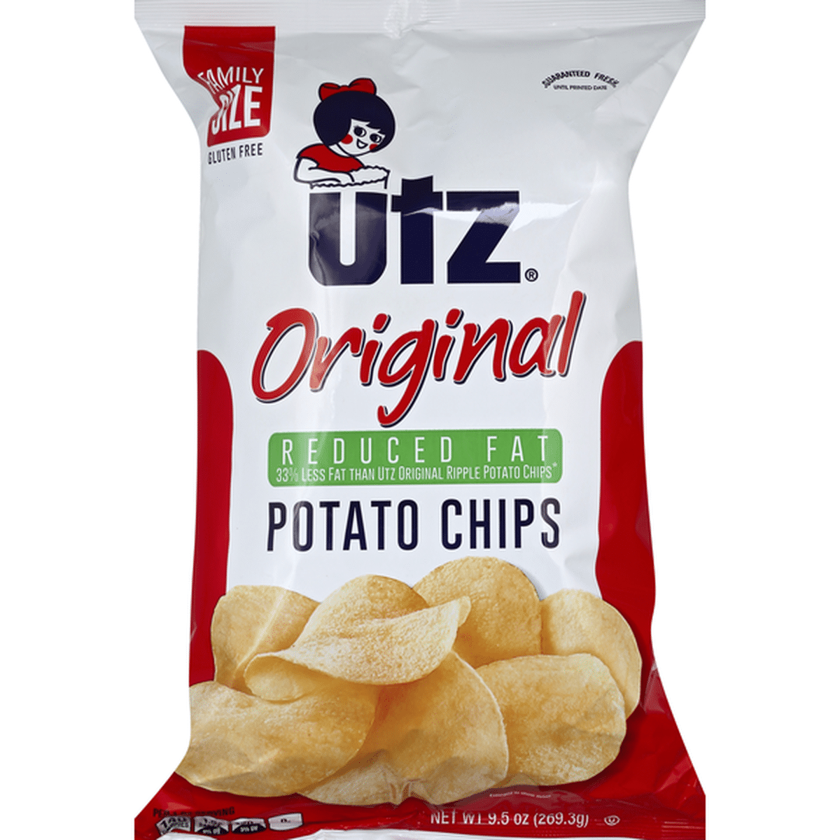 Utz Original Reduced Fat Potato Chips Family Size (9.5 Oz) Delivery Or 