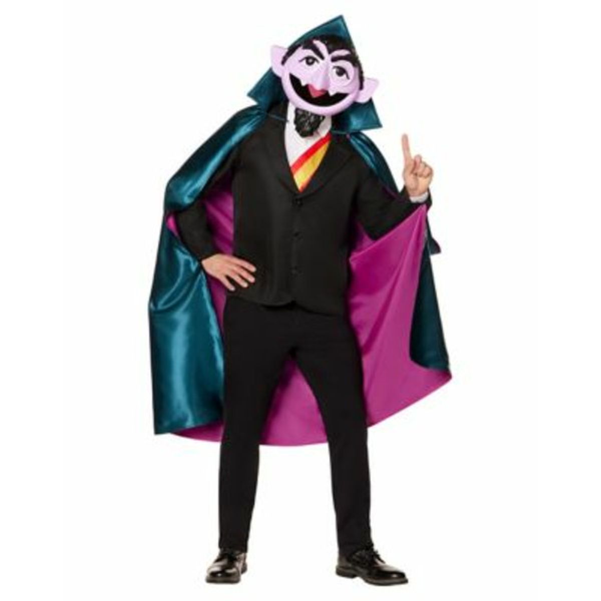 Adults' Sesame Street Count von Count Costume, XL - Black & Purple (1 ...