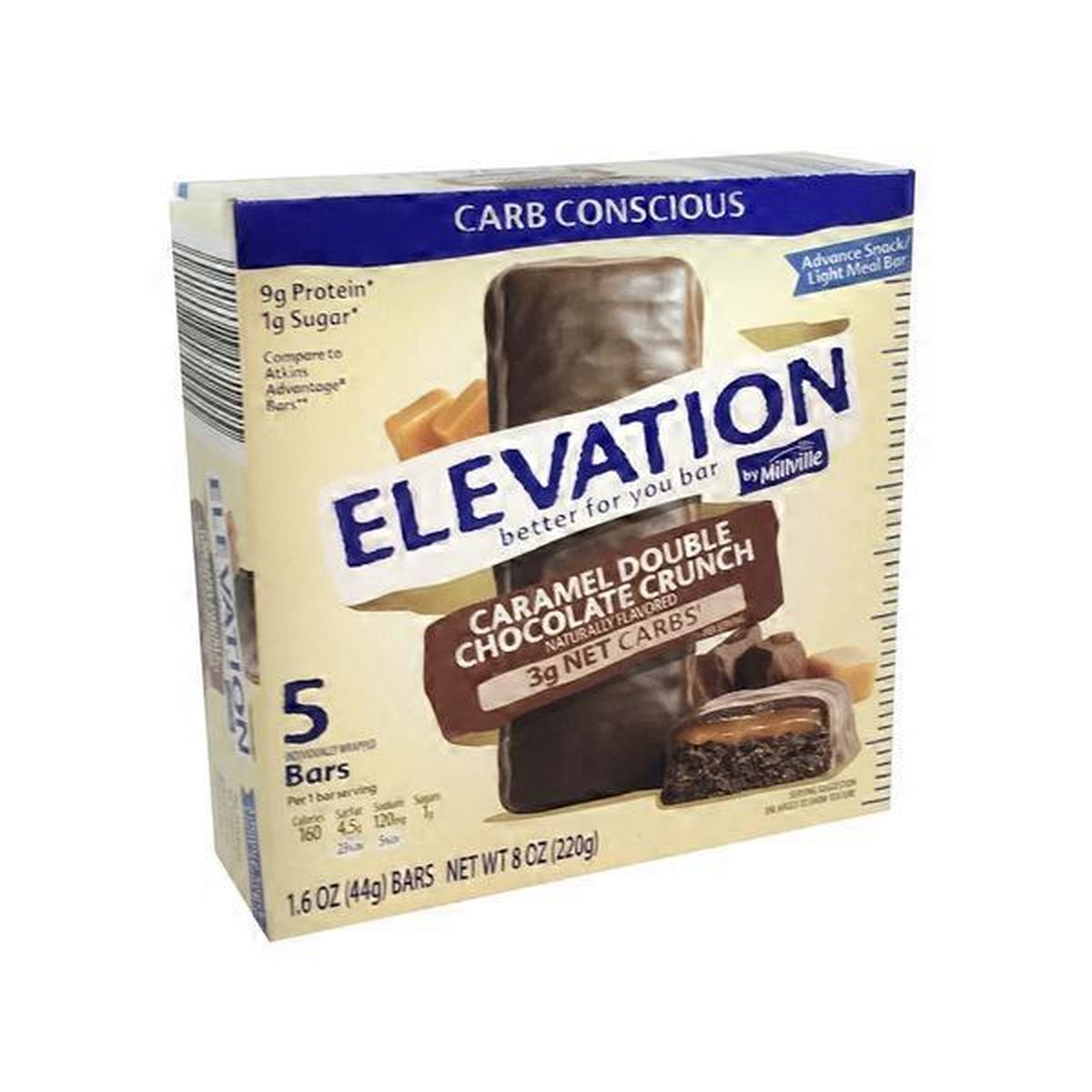 Elevation by Millville Caramel Double Chocolate Crunch Advance Low Carb ...