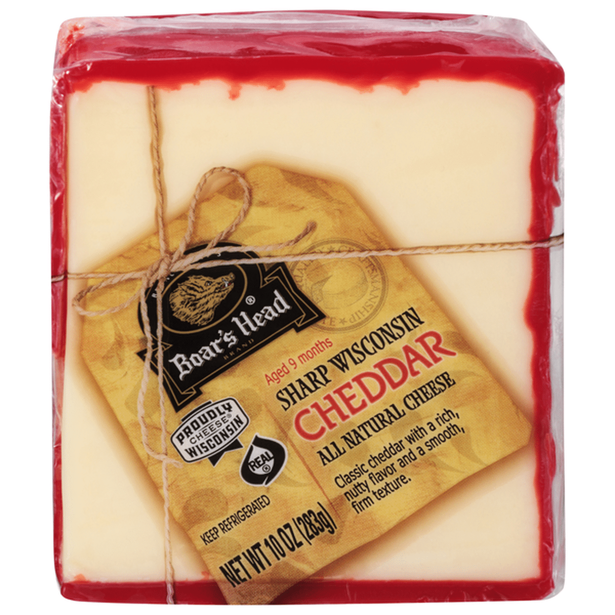 Boar's Head Pre-Cut Red Wax Cheddar (10 Oz) Delivery Or Pickup Near Me ...