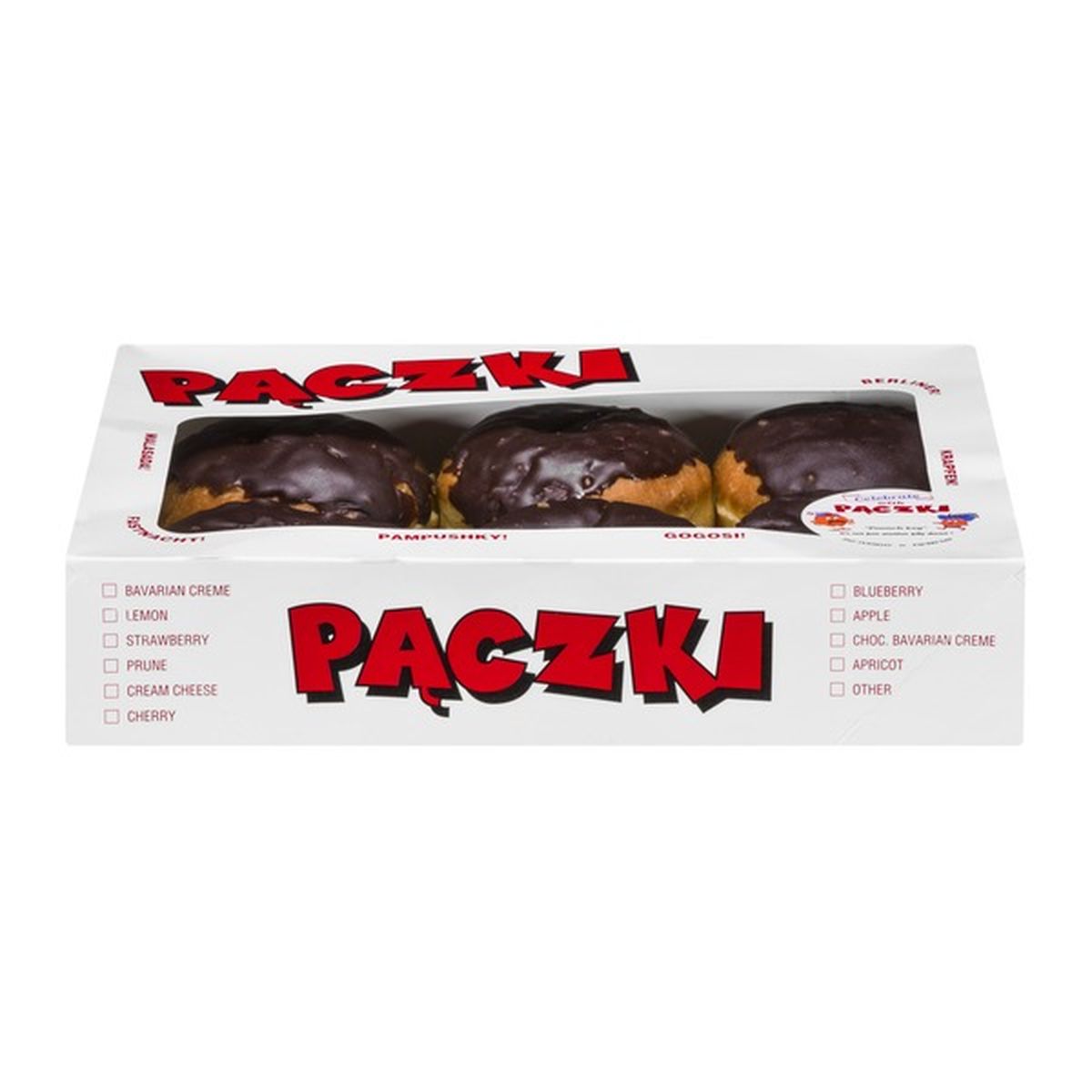 Clyde's Chocolate Iced Bavarian Creme Paczki 6 CT (6 ct) Delivery or