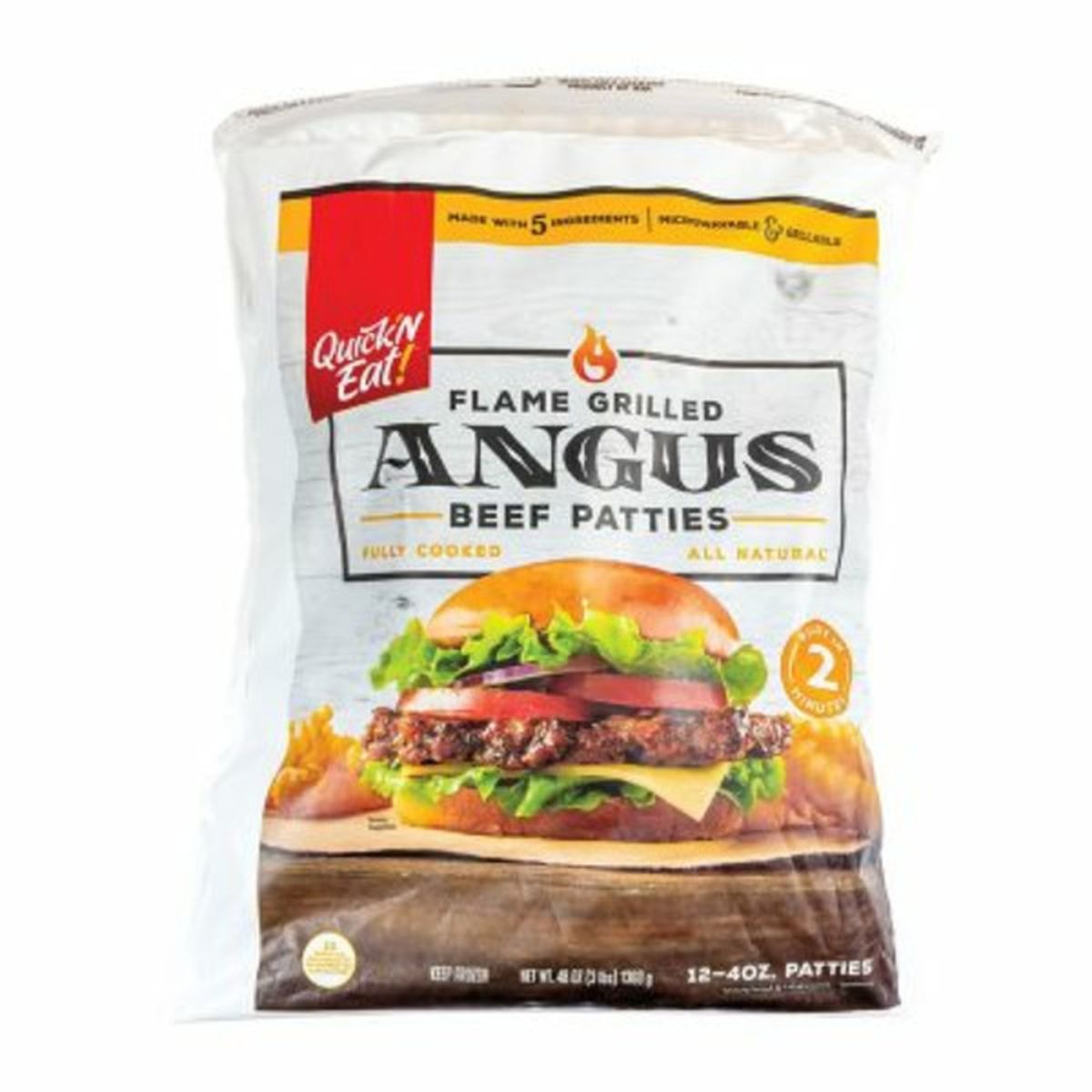 Quick'n Eat! Flame Grilled Angus Beef Patties