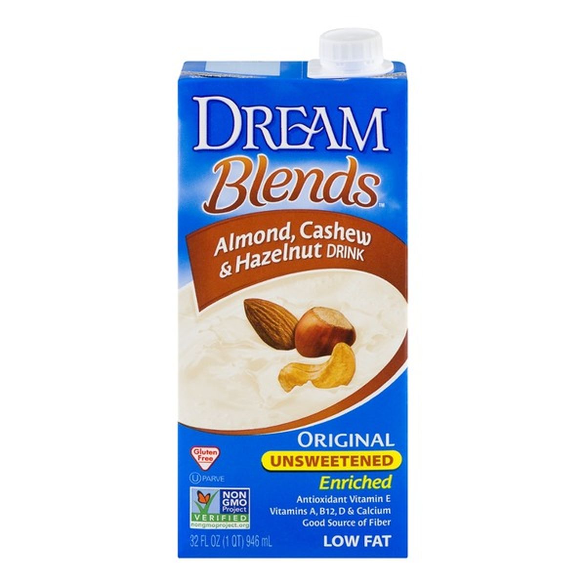 Dream Blends Almond Cashew & Hazelnut Drink Original Unsweetened (32 fl oz)  Delivery or Pickup Near Me - Instacart