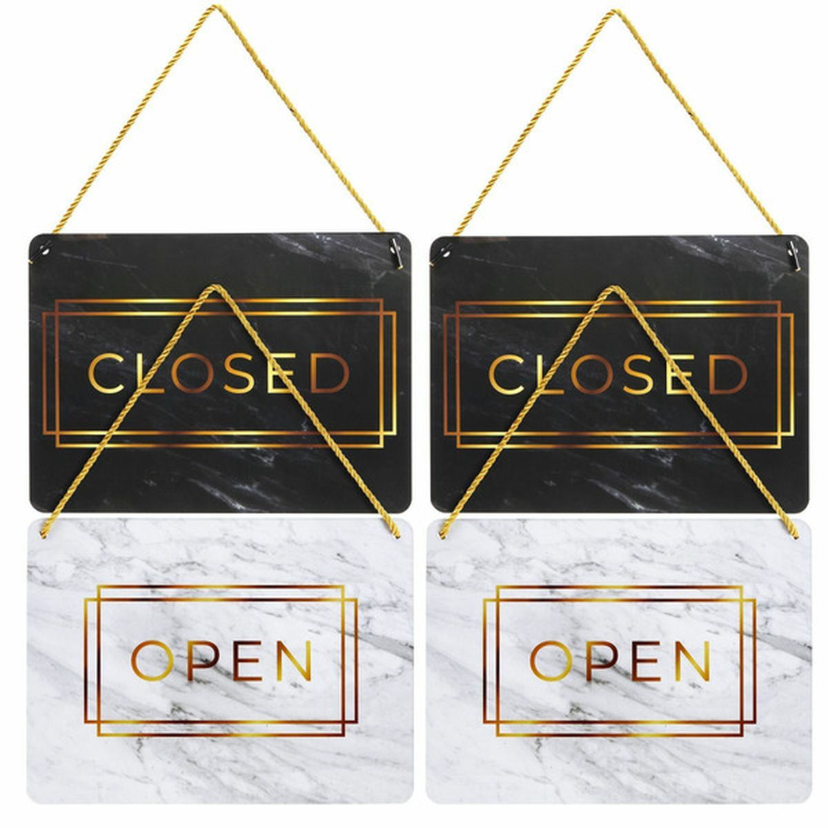 Stockroom Plus Businesses Marble Double Sided Open & Closed Sign (in ...