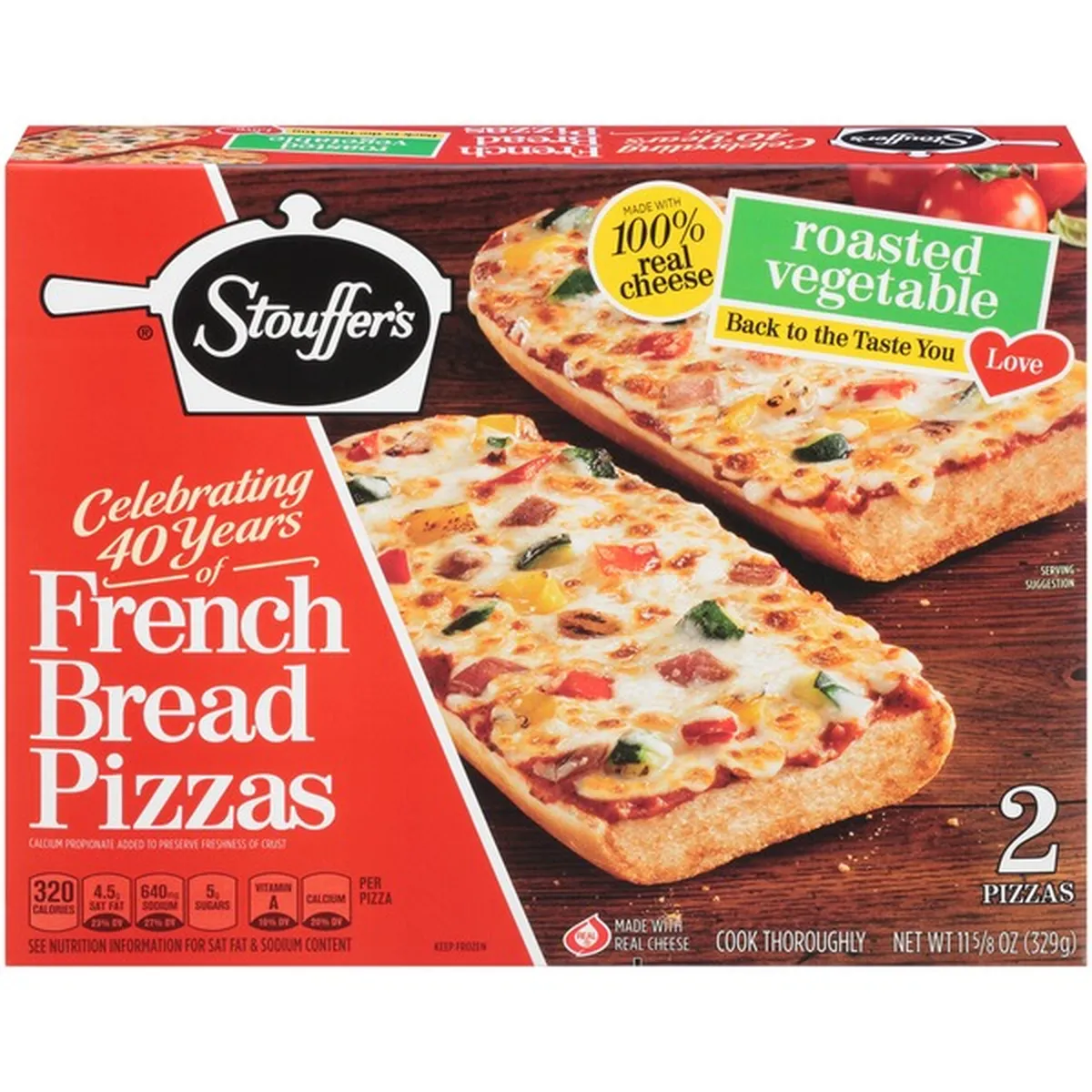 Stouffers Roasted Vegetable French Bread Pizza 11625 Oz Delivery Or Pickup Near Me Instacart 5383