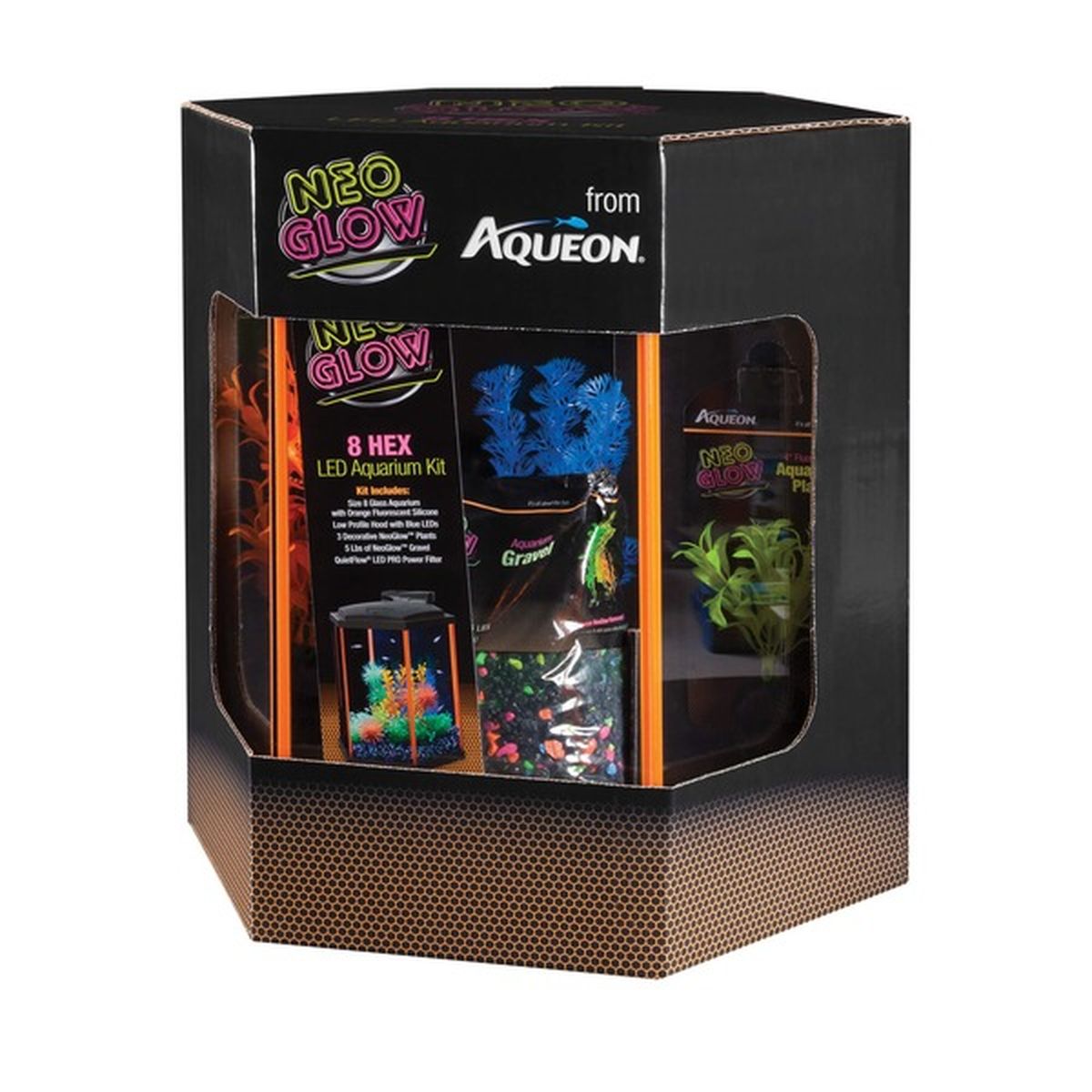 Aqueon Neoglow Led Hexagon Aquarium Kit Orange Each Delivery Or Pickup Near Me Instacart