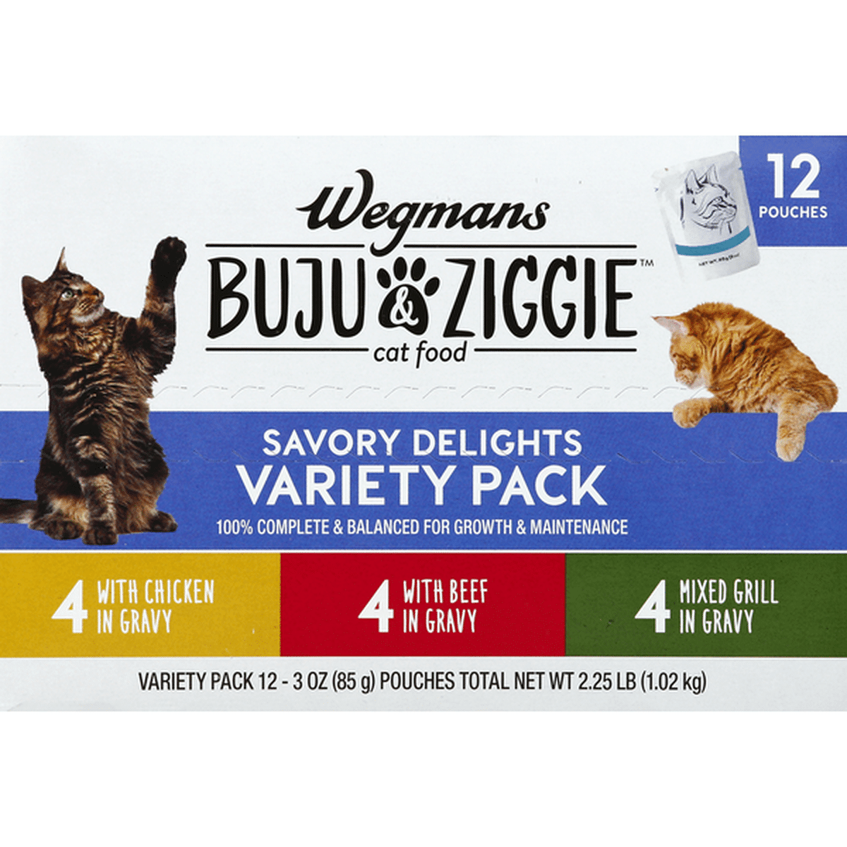 Wegmans Buju Ziggie Cat Food Savory Delights Variety Pack 36