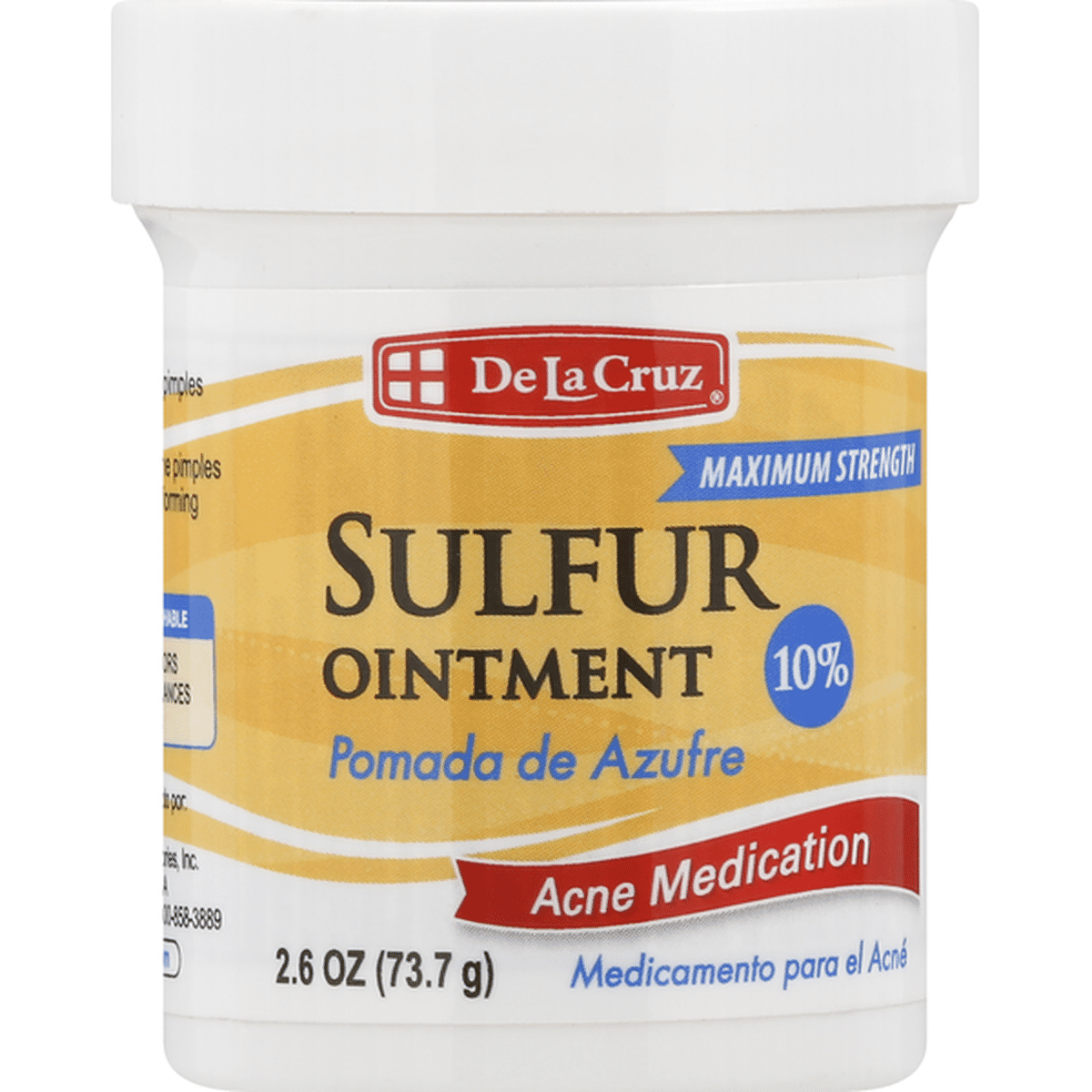 De La Cruz Sulfur Ointment Maximum Strength 2.6 oz Delivery or