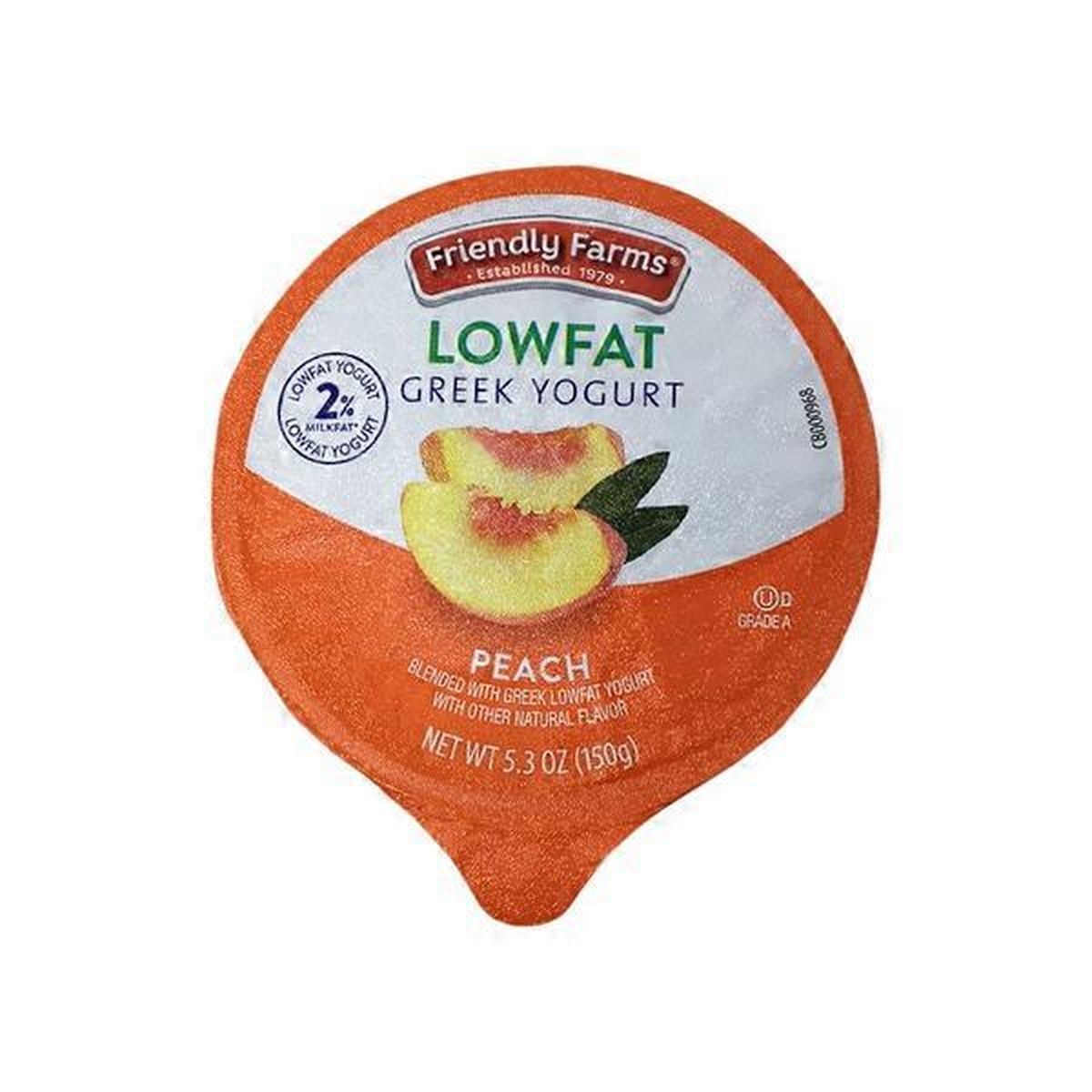 Friendly Farms Lowfat Blended Peach Greek Yogurt Oz Delivery Or