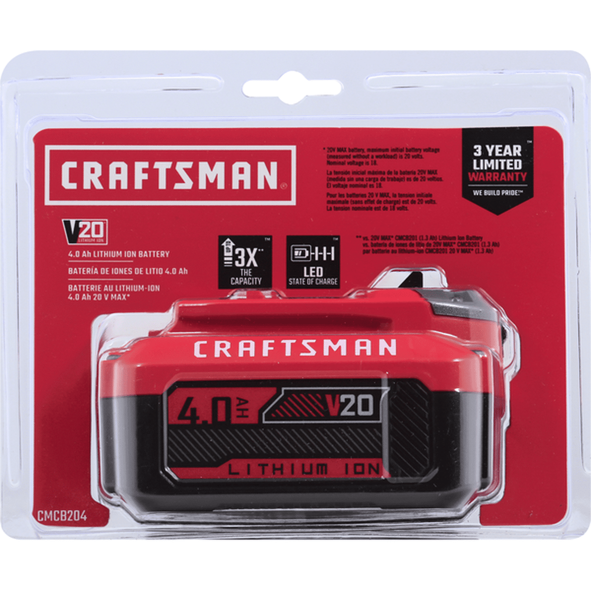 CRAFTSMAN Battery Lithium Ion 4 0 Ah 2 Each Delivery Or Pickup Near