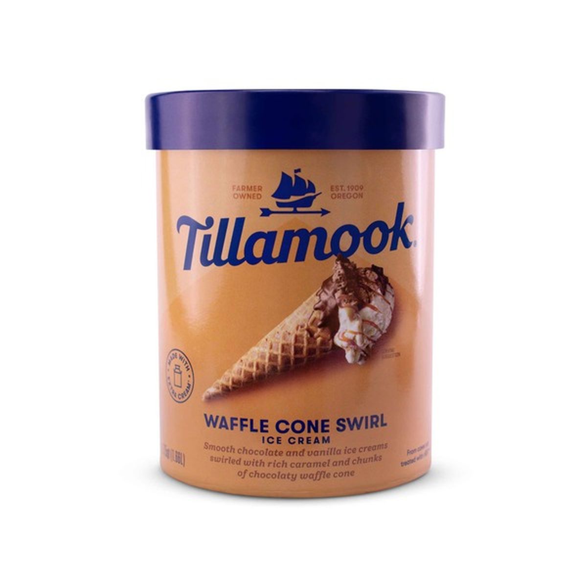 Tillamook Waffle Cone Swirl Ice Cream 56 Oz Delivery Or Pickup Near